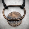 Pendentif cuivre oeil industriel steampunk