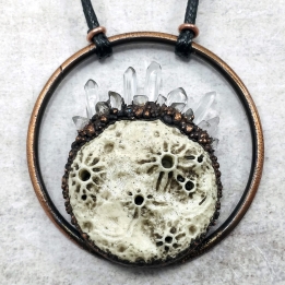 Bijou cuivre pleine lune cristal witch sorcière magie