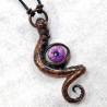 Bijou collier cuivre tentacule oeil poulpe pieuvre octopus