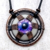 Collier oeil cuivre steampunk industriel indus pendentif bijou