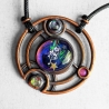 gallifreyan / cosmeownaute, collier sf chat, galaxy, espace, galaxy