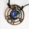 gallifreyan / cosmeownaute, collier sf chat, galaxy, espace, galaxy