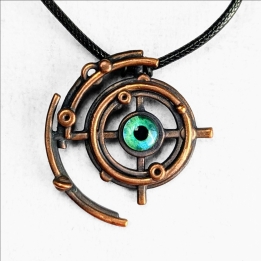 Gallifreyan / Galaxy Zarbi, pendentif science fiction, oeil, dr who,