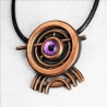 Gallifreyan / Le devin, collier science fiction, oeil, docteur Who, cuivre