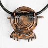 Gallifreyan / Le devin, collier science fiction, oeil, docteur Who, cuivre