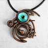 Gallifreyan / Polyforme, collier oeil bleu sfff, science fiction, dr who
