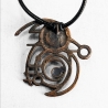 Gallifreyan / Polyforme, collier oeil bleu sfff, science fiction, dr who