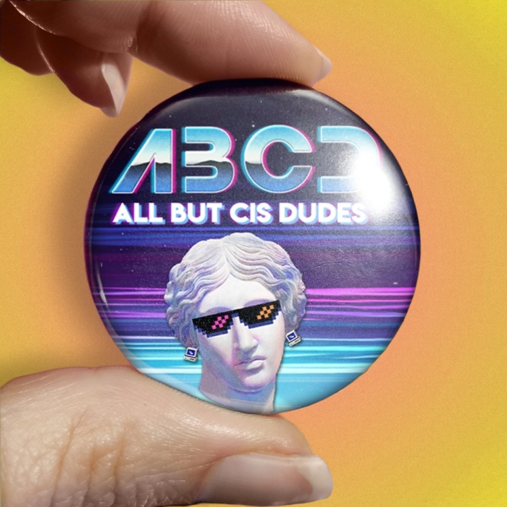 badge pins feministe neuroatypie syntwave vaporwave retrowave  misandre