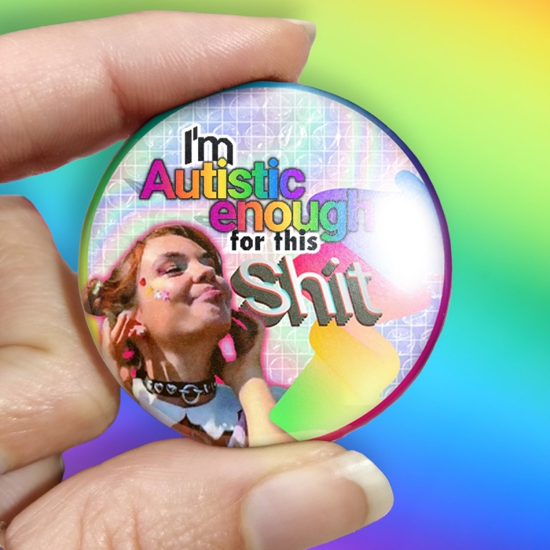 badge pins feministe neuroatypie syntwave vaporwave retrowave autiste autisme neuroatypie