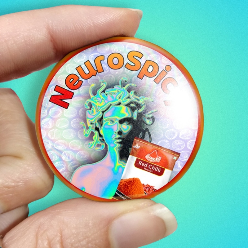 badge pins feministe neuroatypie syntwave vaporwave retrowave neuroatypie neurospicy