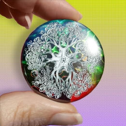 badge pins feministe neuroatypie syntwave vaporwave retrowave  ernst haeckel