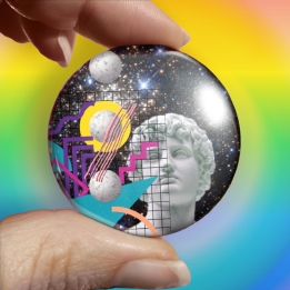 badge pins feministe neuroatypie syntwave vaporwave retrowave