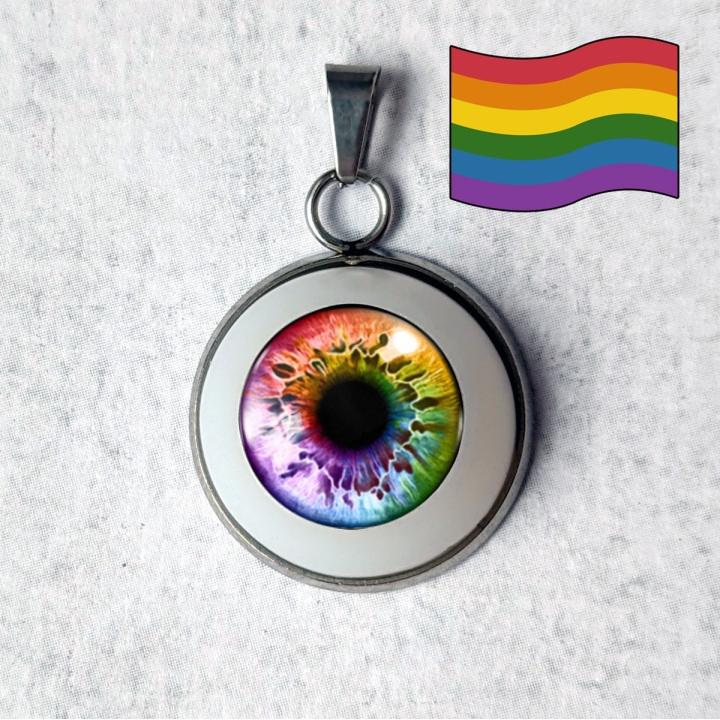 pendentif collier œil oeil yeux humain lgbt lgbtqia queer féministe gay
