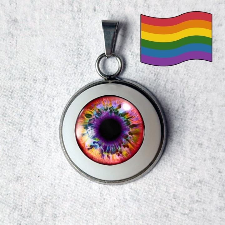pendentif collier œil oeil yeux humain lgbt lgbtqia queer féministe gay