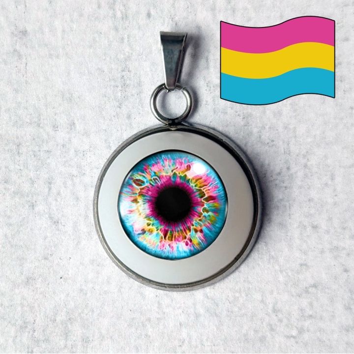 pendentif collier œil oeil yeux humain lgbt lgbtqia queer féministe pan pansexual pansexuel