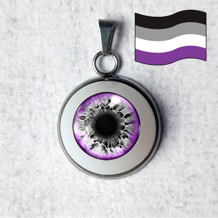 pendentif collier œil oeil yeux humain lgbt lgbtqia queer féministe asexuel asexual ace