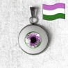 pendentif bijou collier œil oeil yeux humain lgbt lgbtqia queer féministe genderqueer genderfluid