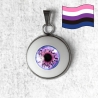 bijou pendentif collier œil oeil yeux humain lgbt lgbtqia queer féministe genderqueer genderfluid