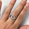 Bague bijou œil humain œil oeil yeux creepy halloween marron noisette