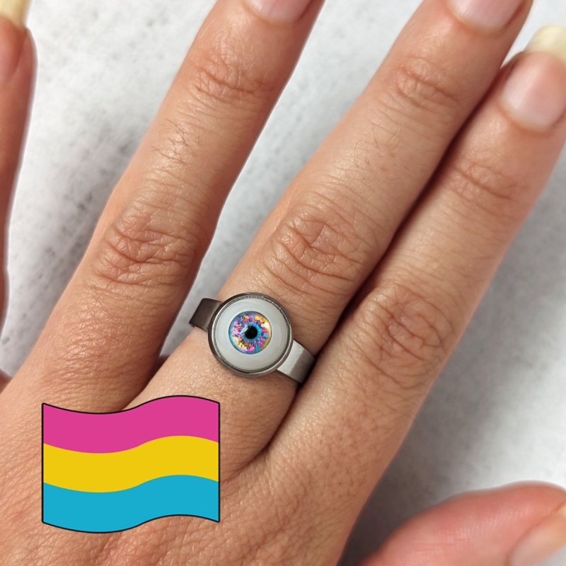 bague bijou œil oeil yeux humain lgbt lgbtqia queer féministe bi pan pansexual pansexuel