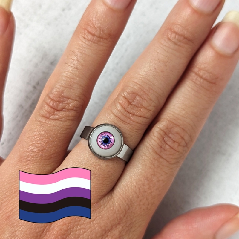 bague bijou œil oeil yeux humain lgbt lgbtqia queer féministe trans genderqueer genderfluid