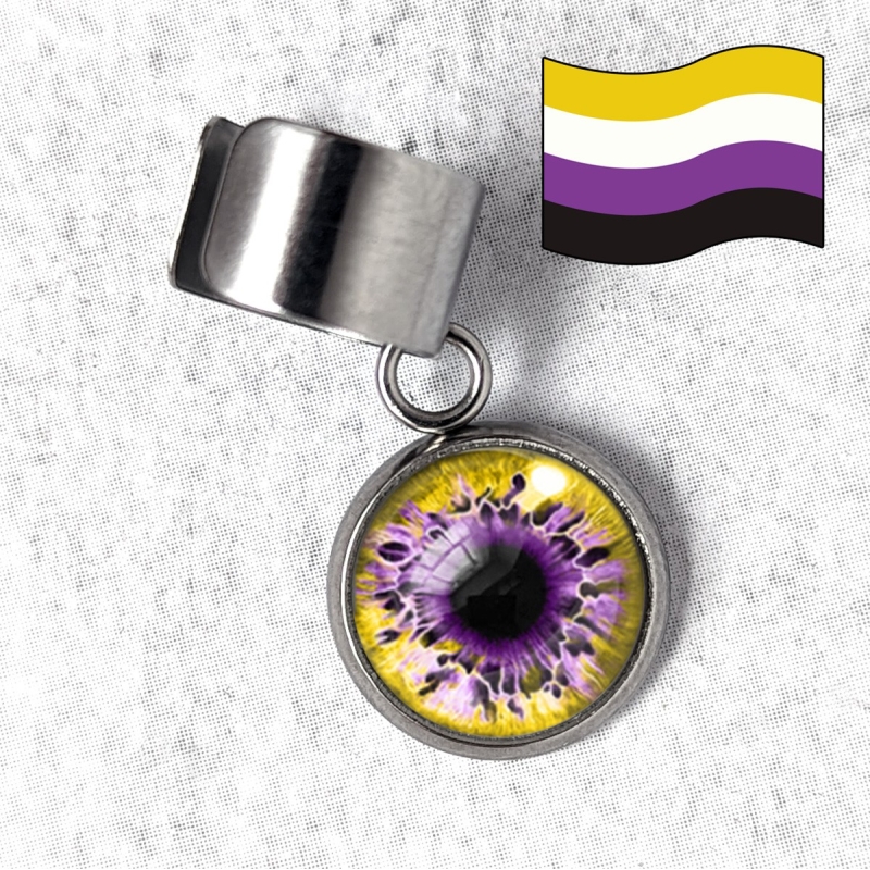 Bague d'oreille œil Humain LGBTQIA+ genre