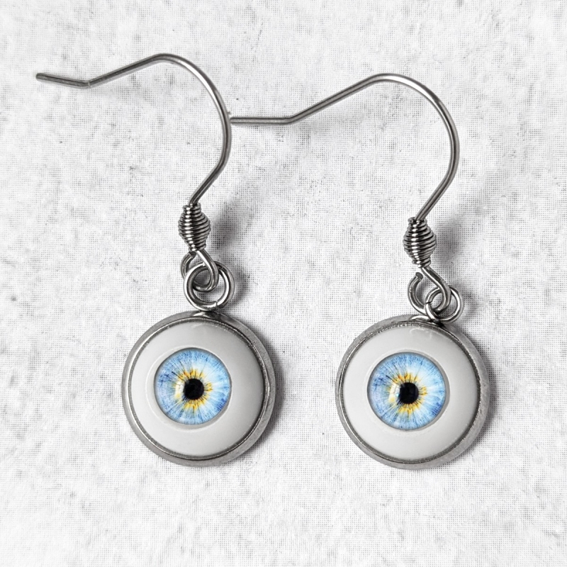 Boucles d'oreilles Oeil Humain Naturel