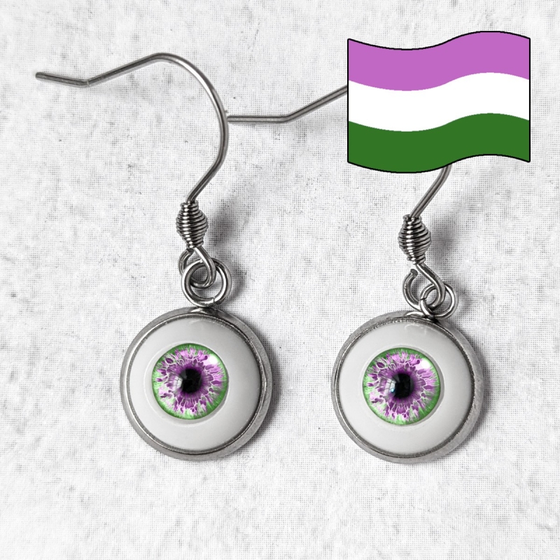Boucles d'oreilles œil Humain LGBTQIA+ genre
