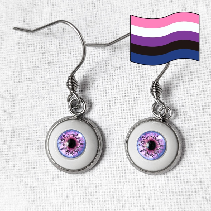 Boucles d'oreilles œil Humain LGBTQIA+ genre