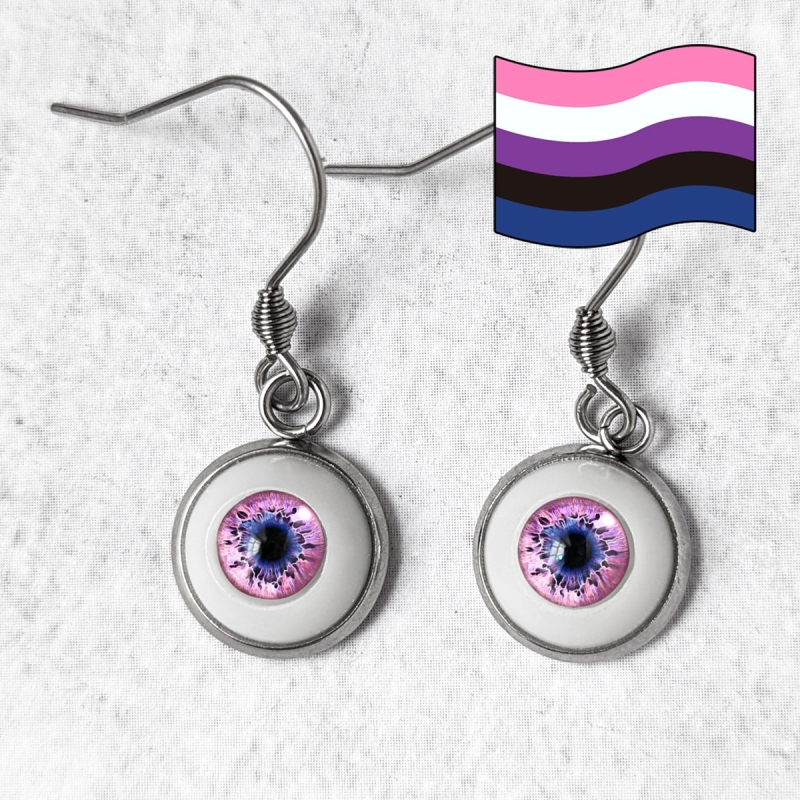 Boucles d'oreilles œil Humain LGBTQIA+ genre