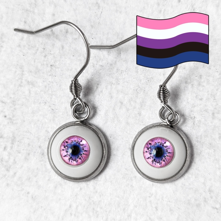 Boucles d'oreilles œil Humain LGBTQIA+ genre