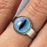 Bague oeil chat bleu