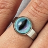Bague oeil chat bleu
