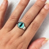 Bague oeil chat turquoise