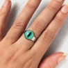 Bague oeil chat vert d'eau