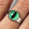 Bague oeil chat émeraude