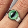 Bague oeil chat vert