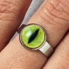 Bague oeil chat jaune vert