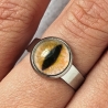 Bague oeil chat orange ambre