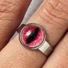 Bague oeil chat rouge rubis