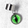 bague d'oreille Oeil de chat vert vif