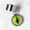 bague d'oreille Oeil de chat jaune vert