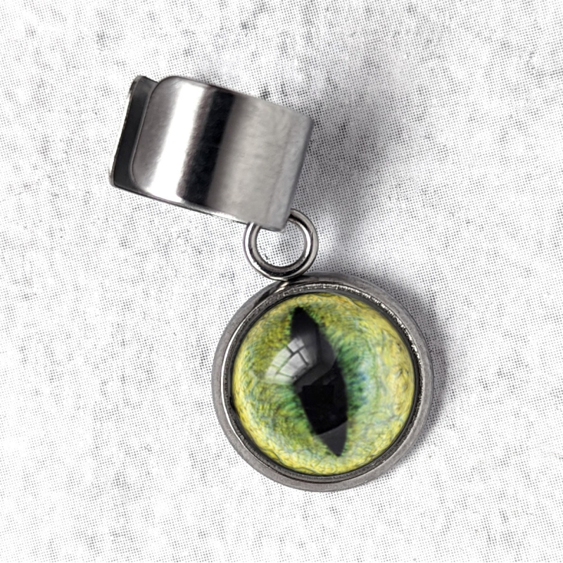 bague d'oreille Oeil de chat jaune