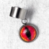 bague d'oreille Oeil de chat  rouge