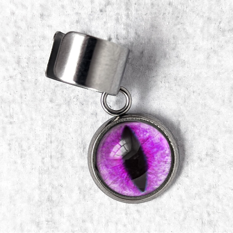 bague d'oreille Oeil de chat violet