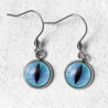 Boucles d'oreilles Oeil de chat bleu