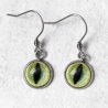 Boucles d'oreilles Oeil de chat jaune