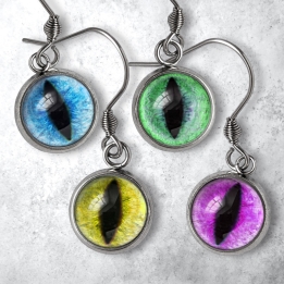 Boucles d'oreilles Oeil de chat réaliste