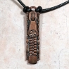 Collier braguette cuivre fermeture éclair electroformé