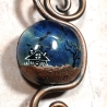 Pendentif  cuivre cabochon petit coin nature maison chauve-souris